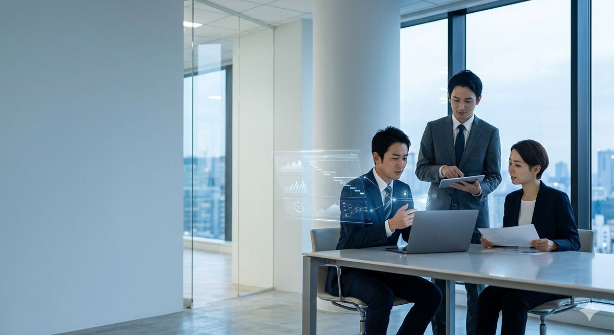 神戸ソフトのチームがデータ分析を行う様子