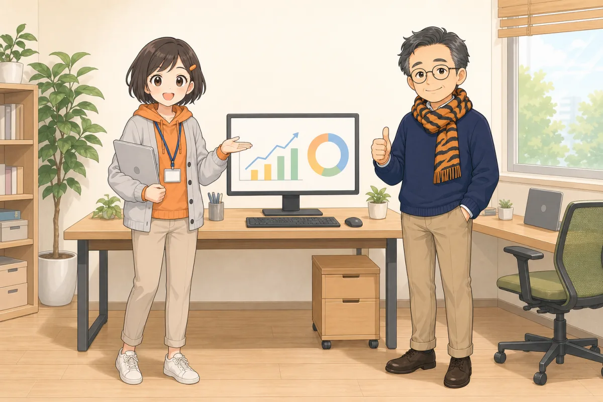 進捗管理と報告のイメージ
