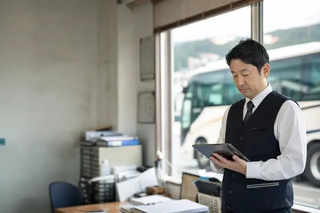 貸切バスの受注・運行指示書台帳のイメージ