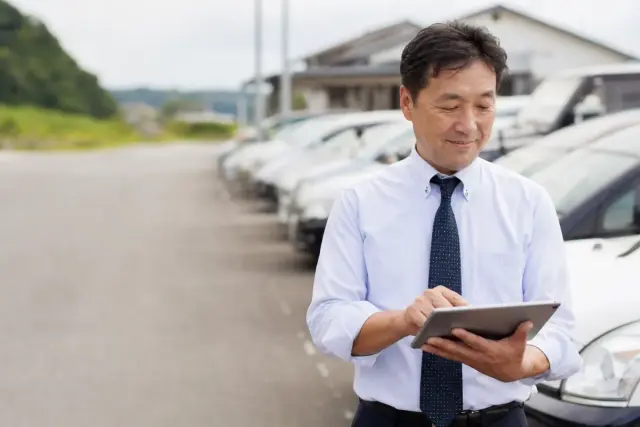 中古車販売店の在庫・商談台帳のイメージ