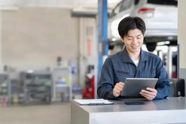 整備工場の入庫・請求台帳のイメージ