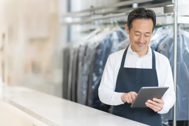クリーニング店の受付・集配台帳のイメージ