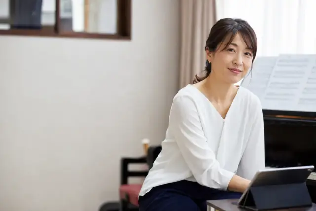 音楽教室の受講・月謝台帳のイメージ