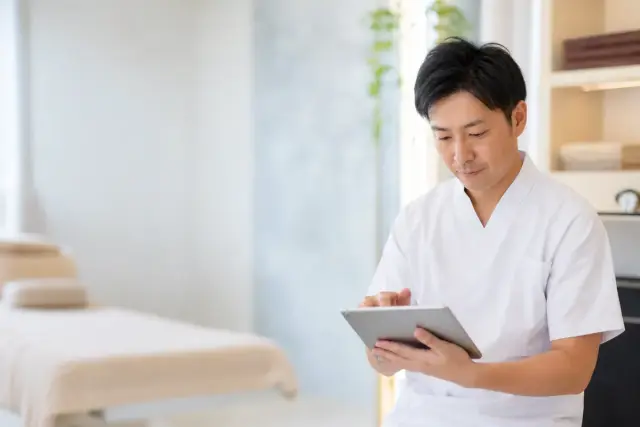 整骨院の来院・回数券台帳のイメージ