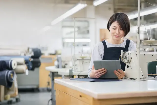 縫製工場の受注・工程・納品台帳のイメージ
