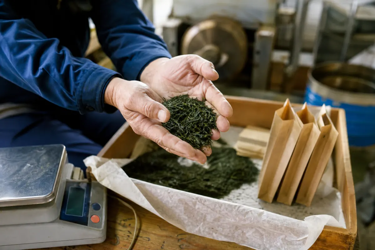 製茶・茶問屋の仕事の手元