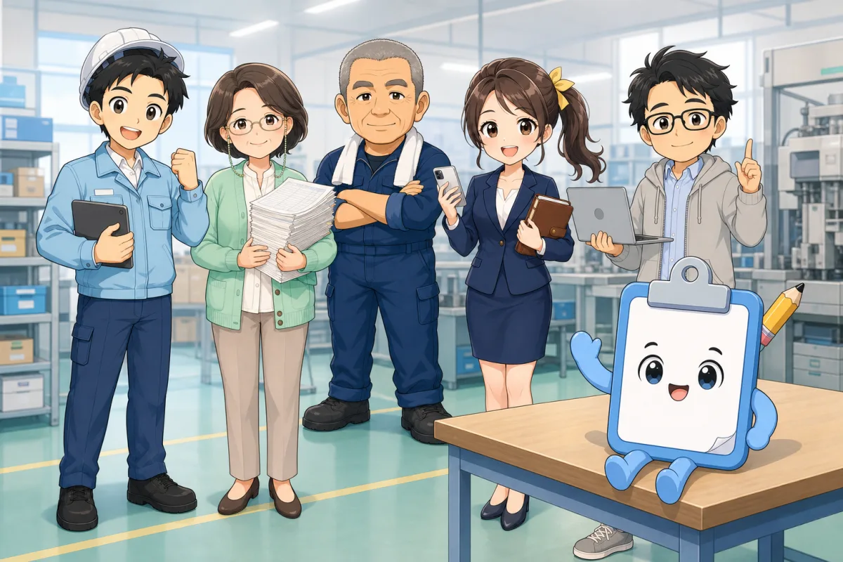 現場改善ノートのキャラクターたち