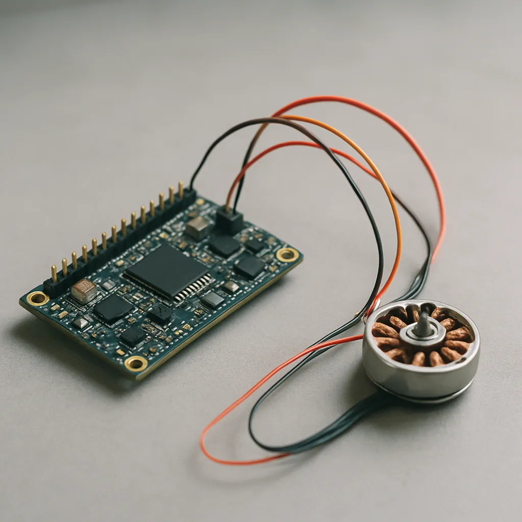 STM32制御基板とモーター