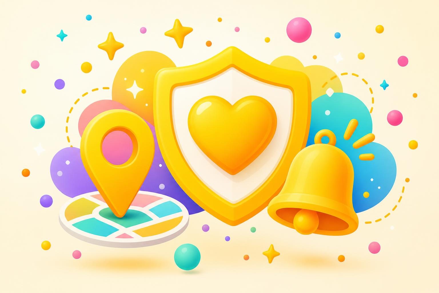 防災・見守りアプリを使うイメージ